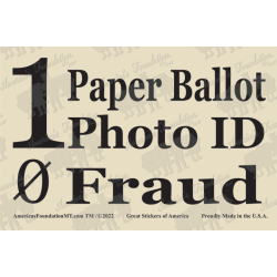 1 Ballot 0 Fraud